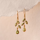 Leaf Peridot Earrings