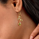 Leaf Peridot Earrings