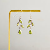 Leaf Peridot Earrings