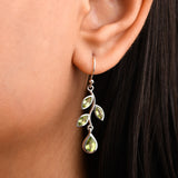 Leaf Peridot Earrings