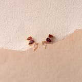 Rose Ombre Trio Studs