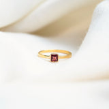 Square Garnet Ring