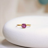 Rhodolite Garnet Circle Ring
