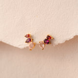 Rose Ombre Trio Studs