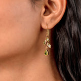 Leaf Peridot Earrings