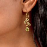 Leaf Peridot Earrings